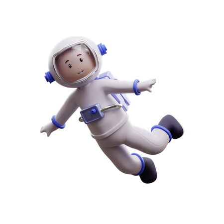 Astronaut Is Feeling Happy  3D Illustration