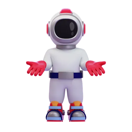 Astronaut öffnet die Hände  3D Icon