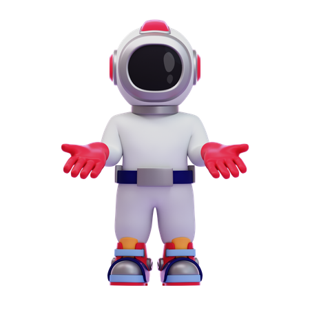 Astronaut Opens Hands  3D Icon