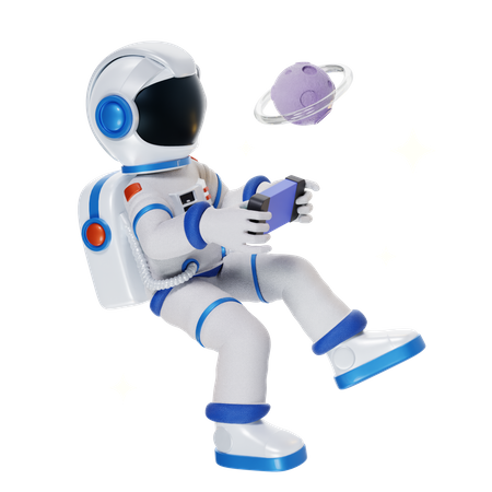 Astronaut Playing in Space  3D Icon