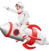 Astronaut Riding a Rocket