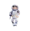 Astronaut running in outer space