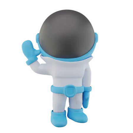 Astronaut sagt Hallo  3D Icon