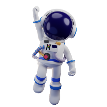 Astronaut, sag Hallo  3D Illustration