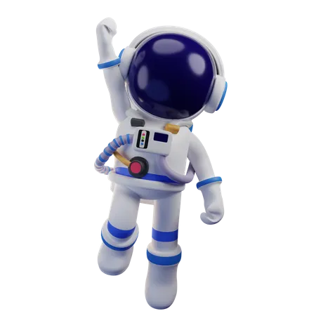 Astronaut, sag Hallo  3D Illustration