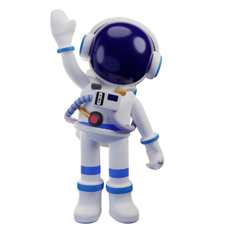 Astronaut sagt hallo  3D Illustration