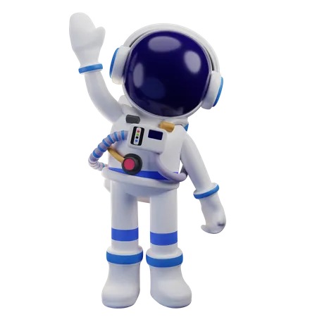 Astronaut sagt hallo  3D Illustration