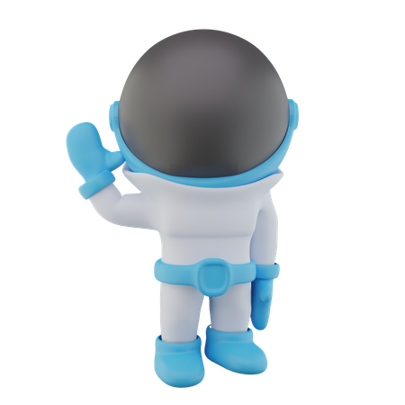 Astronaut Say Hello 3D Icon