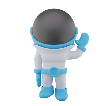 Astronaut Say Hello 3D Icon