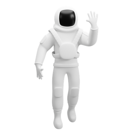 Astronaut Saying Hello  3D Illustration