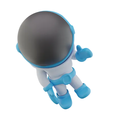 Astronaut Showing Thumb up  3D Icon