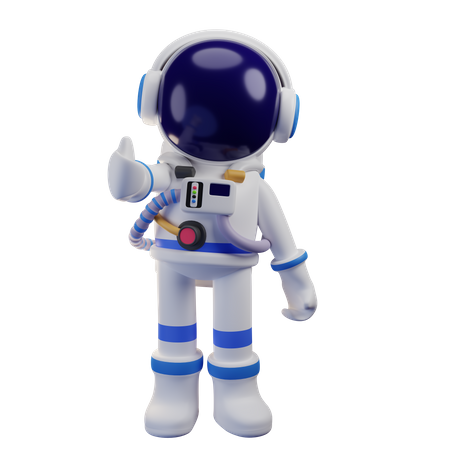 Astronaut Showing Thumb Up  3D Illustration