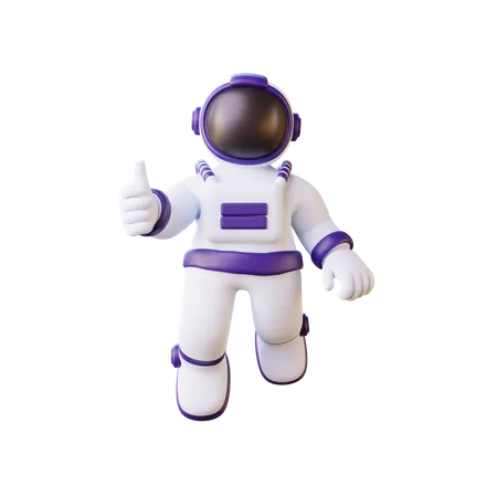 Astronaut Showing Thumbs Up 3 D Illustration 3D Illustration
