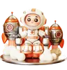 Astronaut Sitting In Rocket