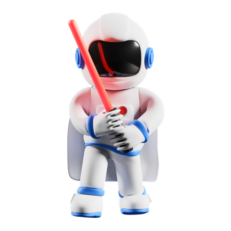 Astronaut skywalker 3D Illustration