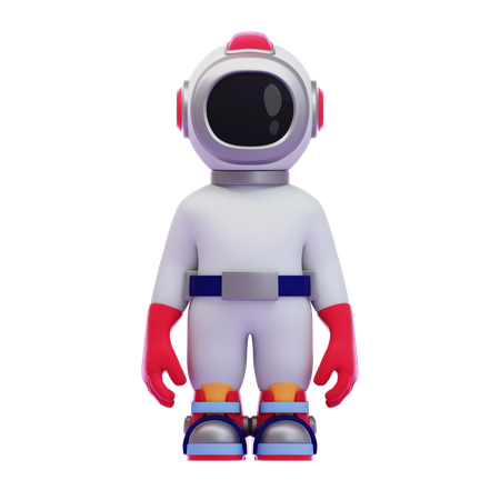 Astronaut Stand Up Straight  3D Icon