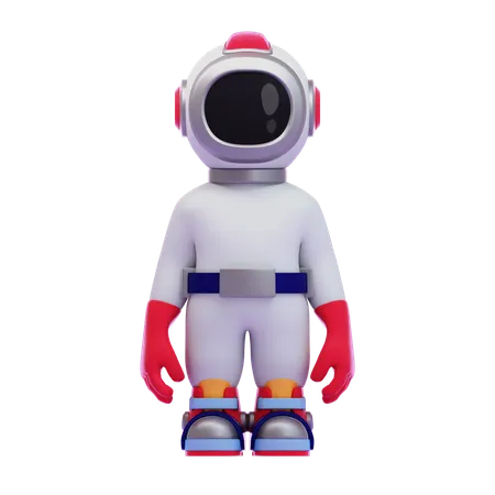 Astronaut Stand Up Straight  3D Icon