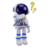 astronaut standing 3d illustration