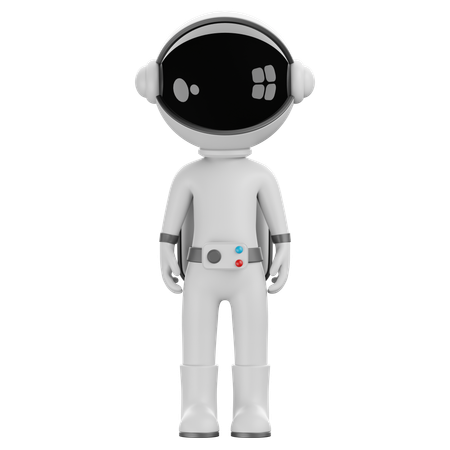 Astronaut stehend  3D Illustration