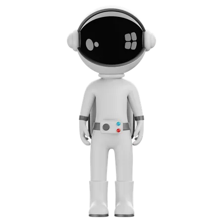 Astronaut stehend  3D Illustration