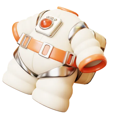 3 D Cute Cartoon Space Astronaut Exploration Suit Modern Equipment Science Fiction And Comic Galaxy Space Concept 3D Icon