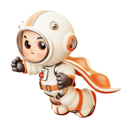 Astronaut Superhero 3D Icon