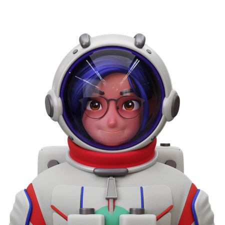 Astronaut Woman  3D Icon