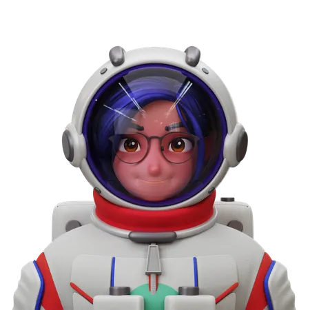Astronaut Woman  3D Icon