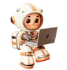 Astronaut Working On Laptop