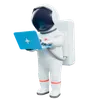 Astronaut Working On Laptop