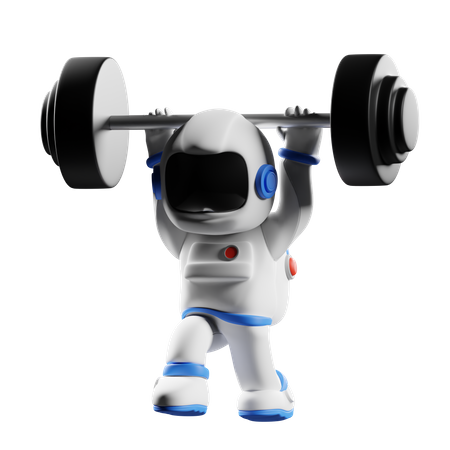 Astronaut working out  3D Icon