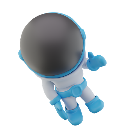 Astronaut zeigt Daumen hoch  3D Icon