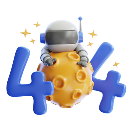 Astronauta 404 não encontrado  3D Icon