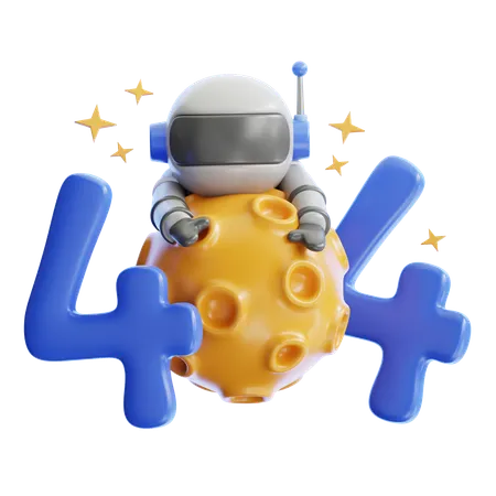 Astronauta 404 não encontrado  3D Icon