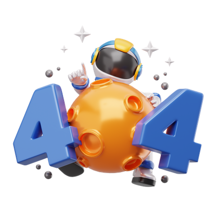 Astronauta 404 no encontrado  3D Icon