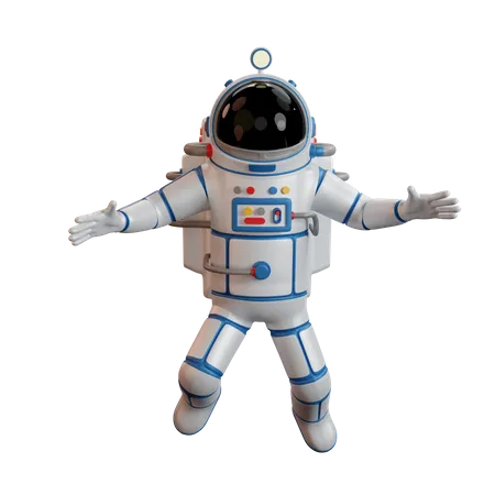 O Astronauta 3 D Voa Em Espaco Aberto Personagem Rigged Voce Pode Fazer Qualquer Pose Astronauta Dos Desenhos Animados 3D Illustration