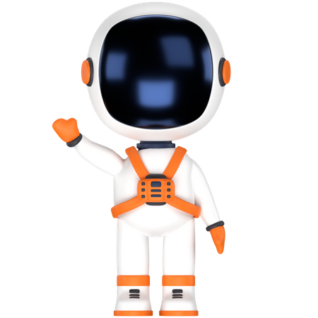 Astronauta saludando con la mano  3D Illustration