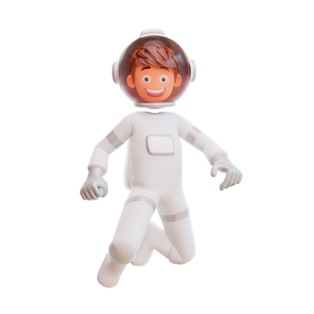 Astronauta espacial voando  3D Illustration