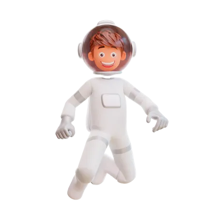 Astronauta espacial voando  3D Illustration