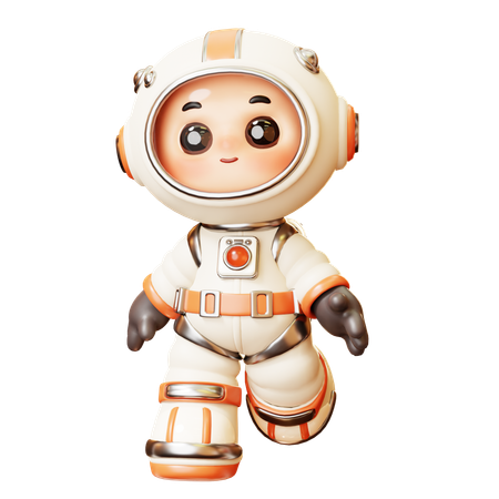 Astronauta caminhando no espaço  3D Illustration