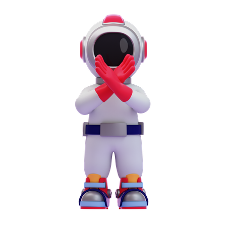 Astronauta cruzando los brazos  3D Icon