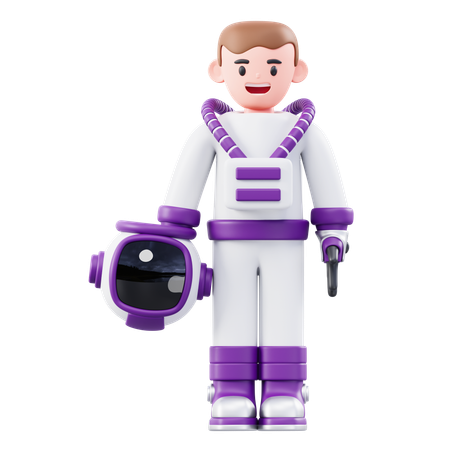 Astronauta descansa  3D Icon