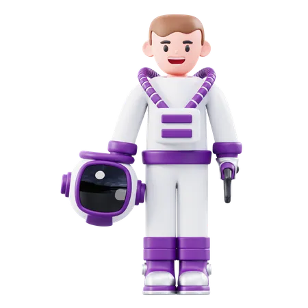 Astronauta descansa  3D Icon