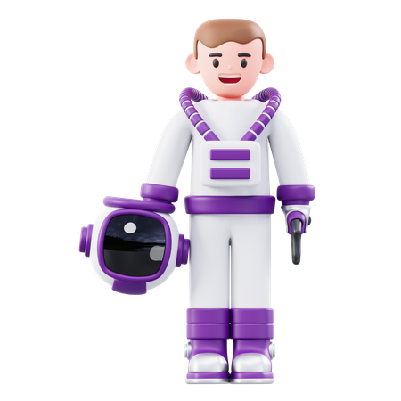 Astronauta descansa  3D Icon