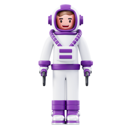 Desenho animado de astronauta  3D Icon