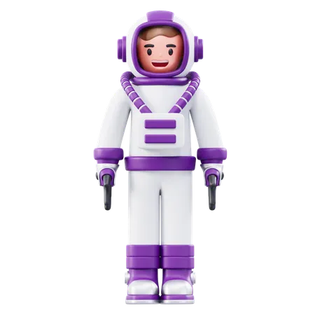 Desenho animado de astronauta  3D Icon