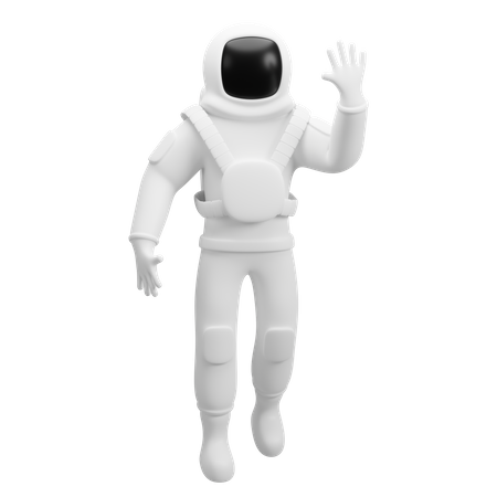 Astronauta diciendo hola  3D Illustration