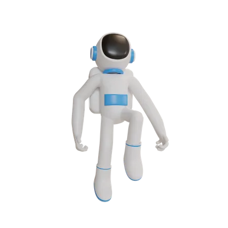 Astronauta en traje espacial  3D Illustration