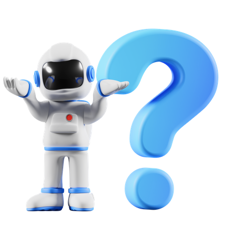 Astronauta fazendo pergunta  3D Icon