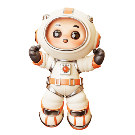 Astronauta feliz no espaço  3D Icon